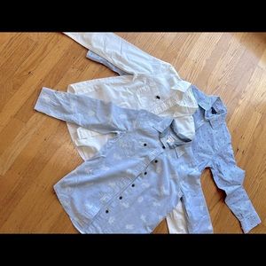 3, long sleeve, button down, boy shirts. Size 8/10.